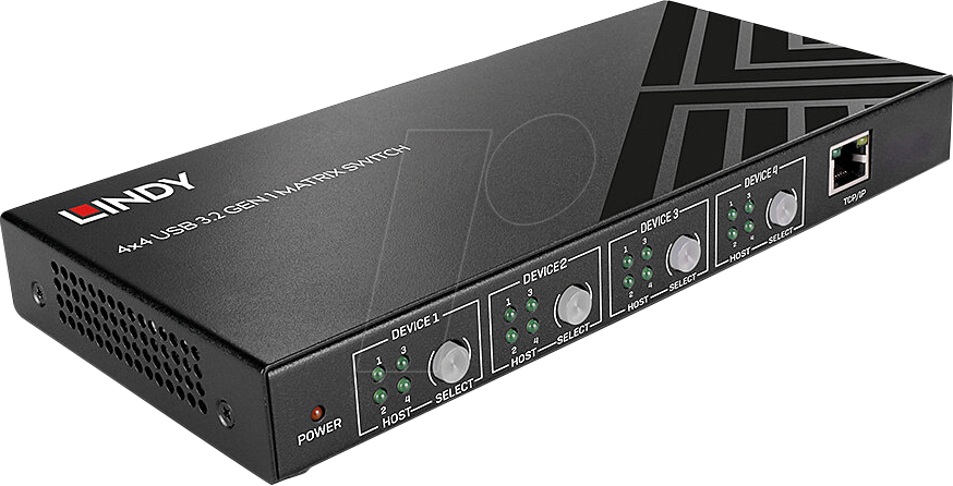 LINDY 43406 - USB 3.0 Matrix Switch, 4x USB-A, 4x USB-B