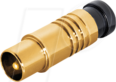 MATR FSQ1GL - IEC-Kompressionstecker für 6,8 - 7,2 mm, goldfarben