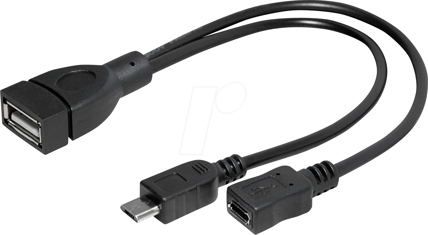 4012386426752 - MATR C258CL - Micro USB B Stecker auf Micro USB B + USB A Buchse