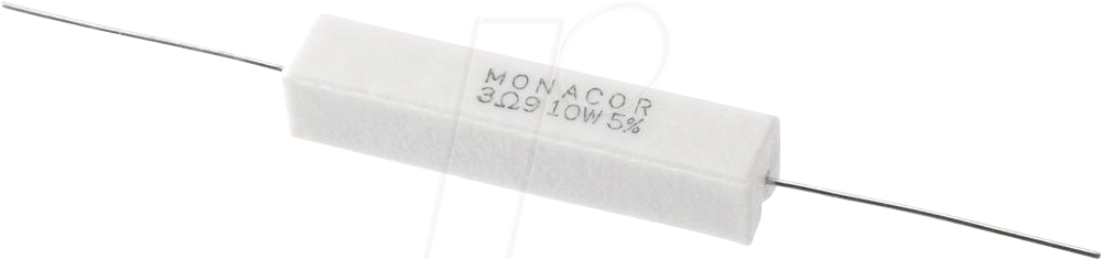 MON LSR-39/10 - Hochlast-Zementwiderstand, 3,9 Ohm, 10 Watt