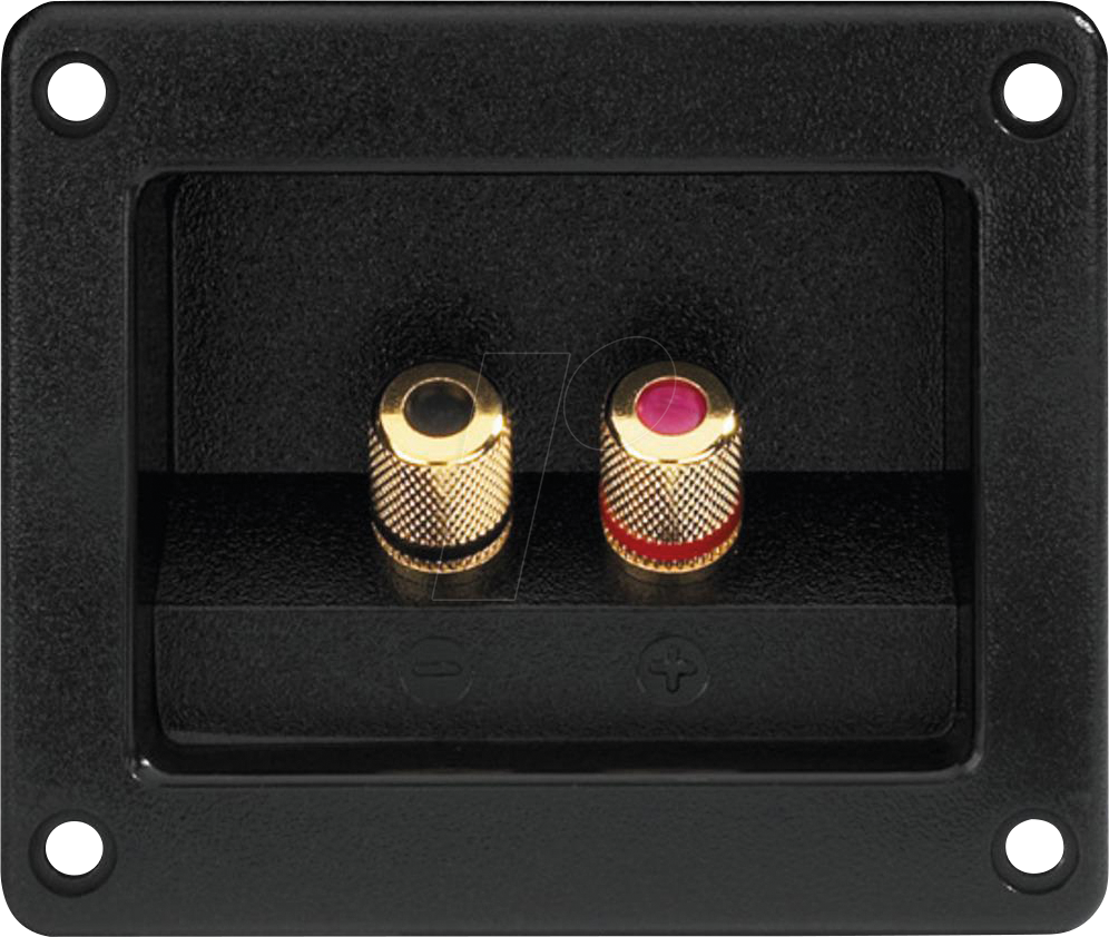 MON ST-955GM - LS-Terminal, rechteckig, vergoldet Vollmetall
