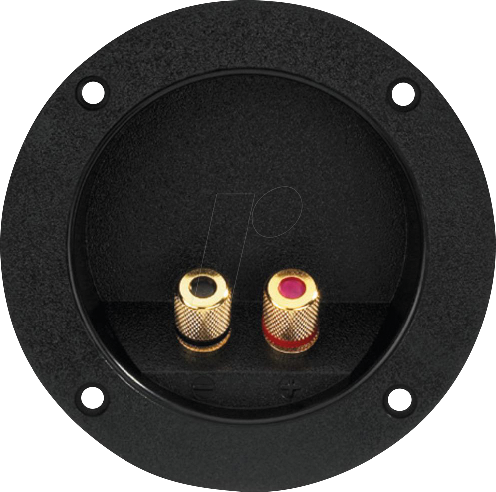 MON ST-960GM - LS-Terminal, rund, vergoldet Vollmetall, 76,5 mm