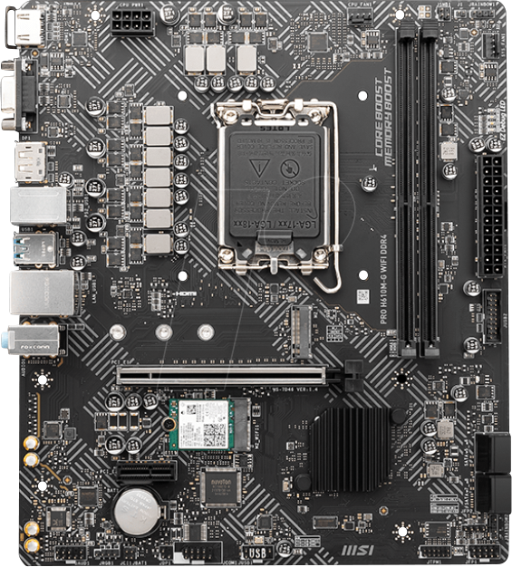 4711377020626 - PRO H610M-G WIFI DDR4 - motherboard - micro ATX - LGA1700 Socket - H610 Mainboard - Intel H610 - Intel LGA1700 socket - DDR4 RAM - Micro-ATX