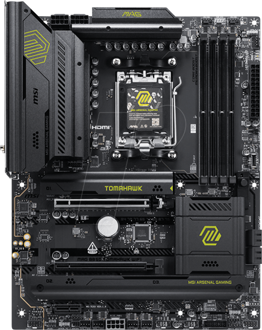 4711377402859 - MAG B850 TOMAHAWK MAX WIFI - motherboard - ATX - Socket AM5 - AMD B850 Mainboard - AMD B850 - AMD AM5 socket - DDR5 RAM - ATX