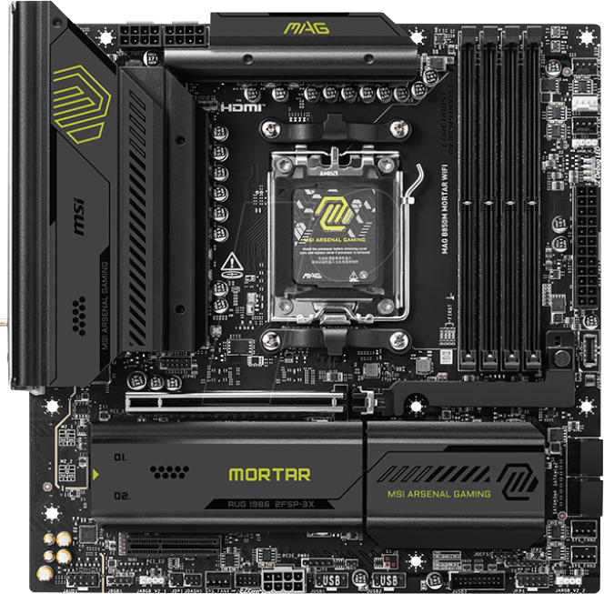4711377321150 - MAG B850M MORTAR WIFI Mainboard - AMD B850 - AMD AM5 socket - DDR5 RAM - Micro-ATX