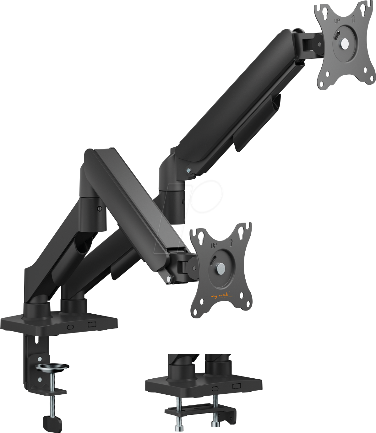 MYW HEG10L - Monitor Halter, 2 Displays, 17'' - 32'', höhenverstellbar, neigbar