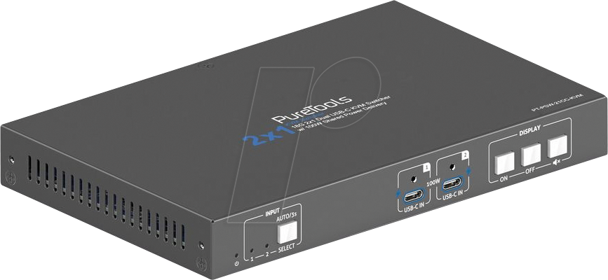PT-PSW-21CC-KVM - PureTools - USB-C Collaboration Switcher mit 100W PD
