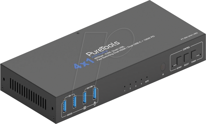 PT-SW-UH41-48G - PureTools - 48Gbps HDMI Collaboration Switcher