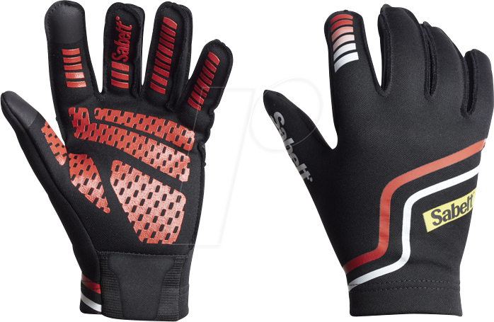 SAB G33 SW S - Sabelt G33 Simracing Handschuhe - Größe S, schwarz