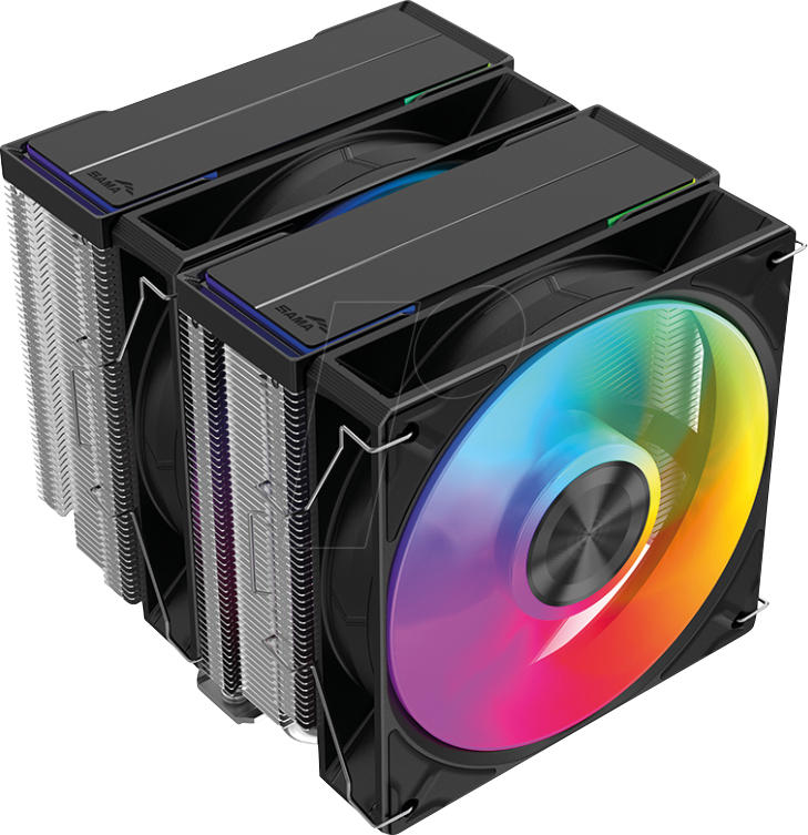 SAMA A60L - SAMA A60L Dual-Tower-CPU-Kühler, ARGB, schwarz