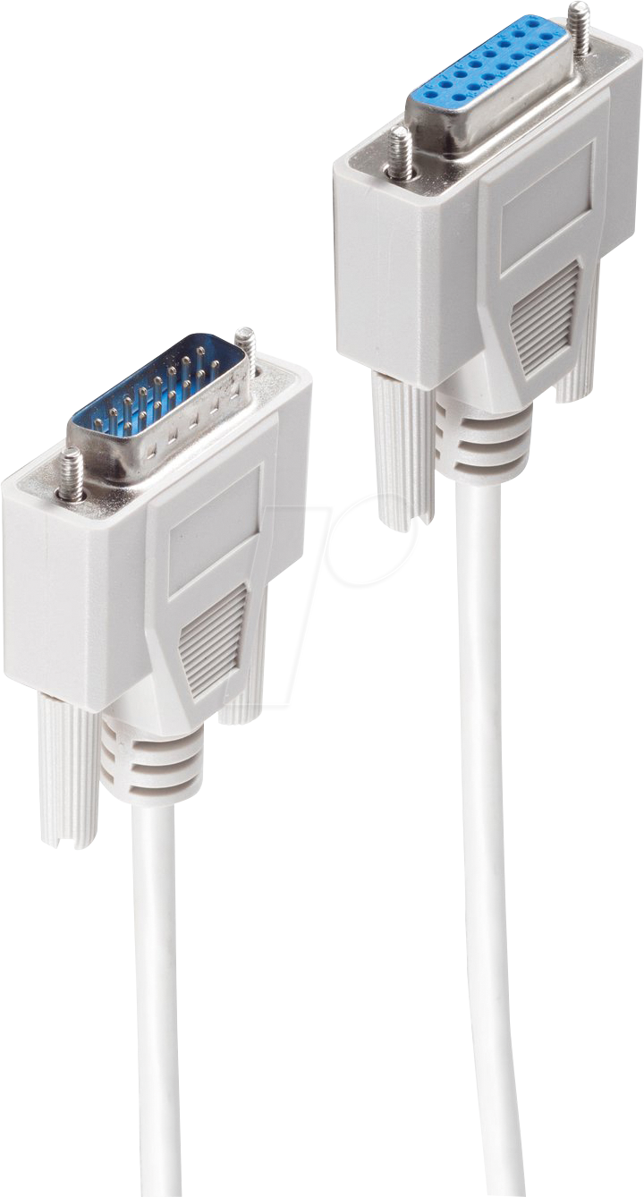 SHVP BS78047-5 - SUB-D Verlängerung, 15-pol. Stecker auf Kupplung, 5,0m