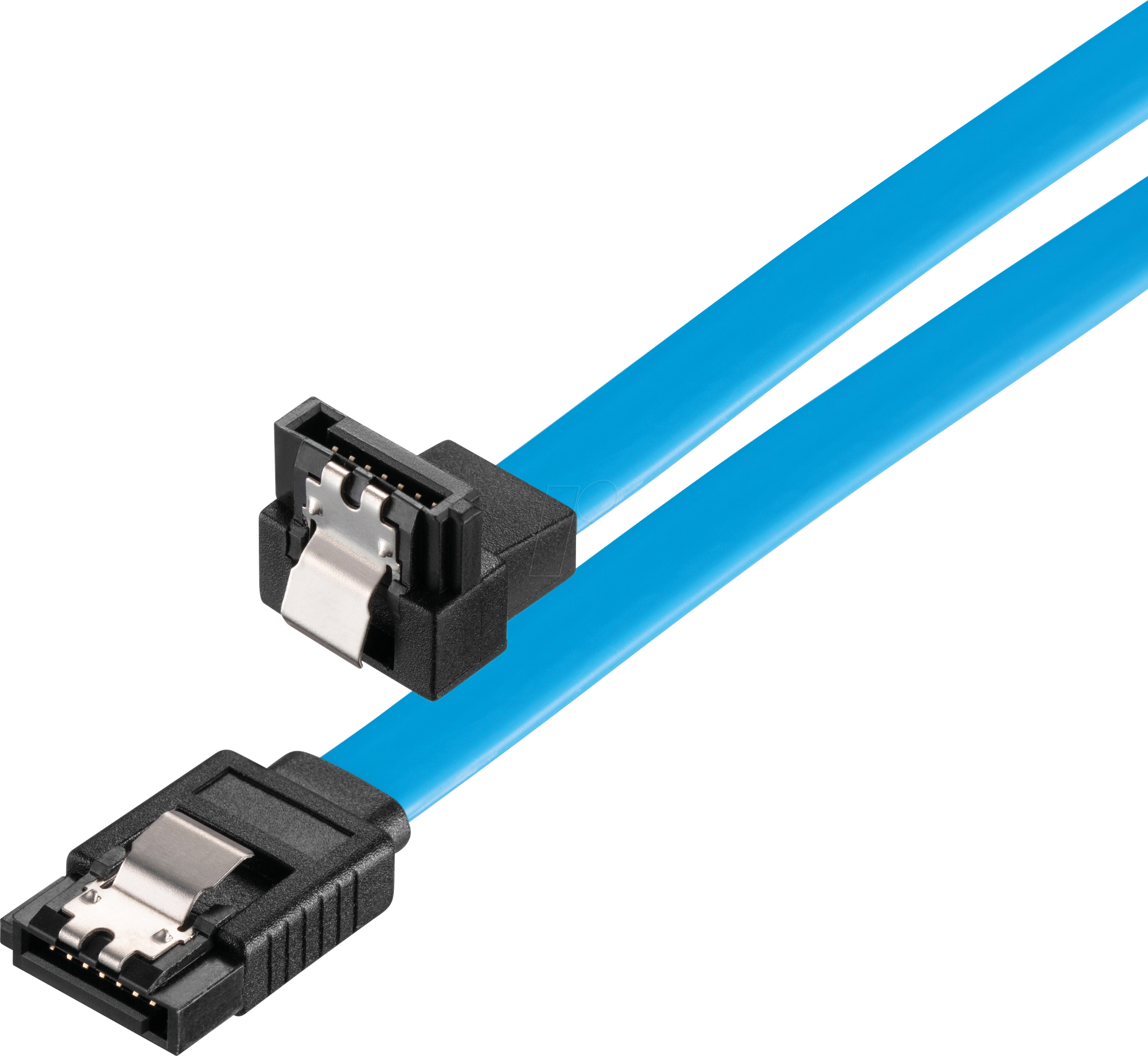 4251364734551 - X-SATA020-050B - Kabel SATA 6 Gb s St > St  50 cm gewinkelt blau