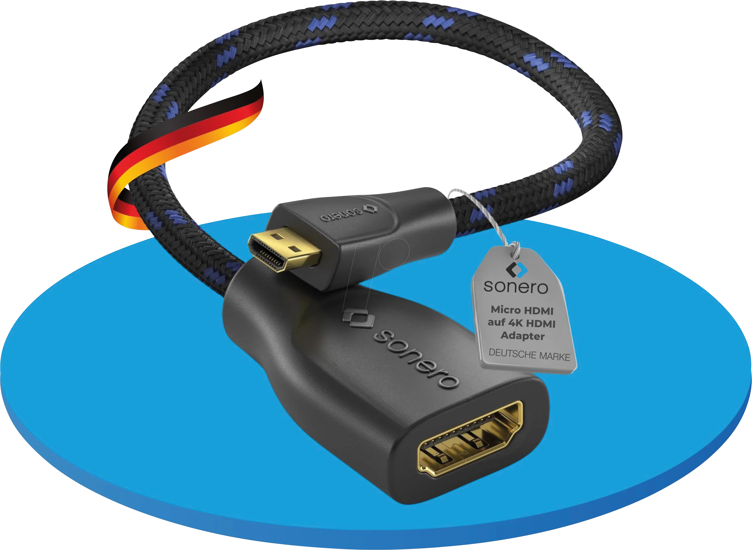 X-PHA031-0015 - Adapter, HDMI-D Stecker auf HDMI-A Buchse , schwarz