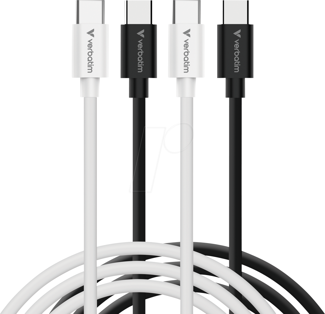 VERBATIM 32391 - Sync- & Ladekabel, USB-C, 60 W, 1 m, 2er Pack