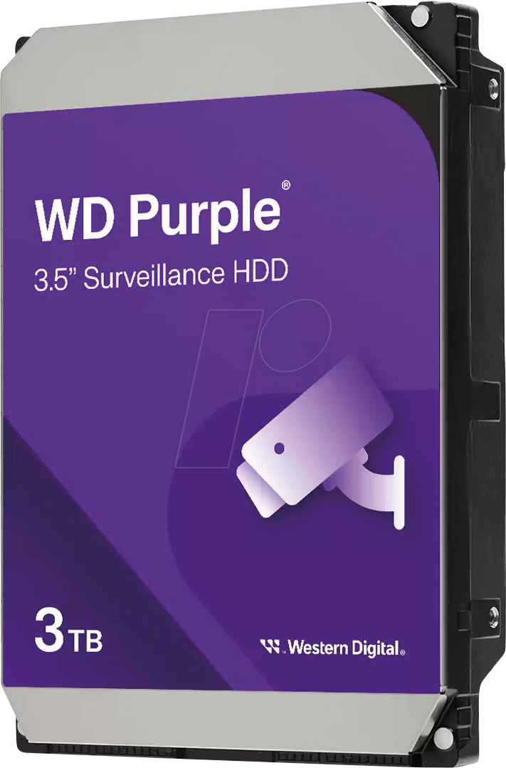 0718037905730 - Purple - hard drive - Surveillance - 3 TB - SATA 6Gb s - 3TB - Festplatten - WD34PURZ - SATA-600 - 35