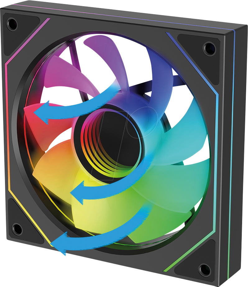 4044953504433 - XI XF078 - Xilence XPF120URARGB Reverse Gehäuselüfter 120 mm