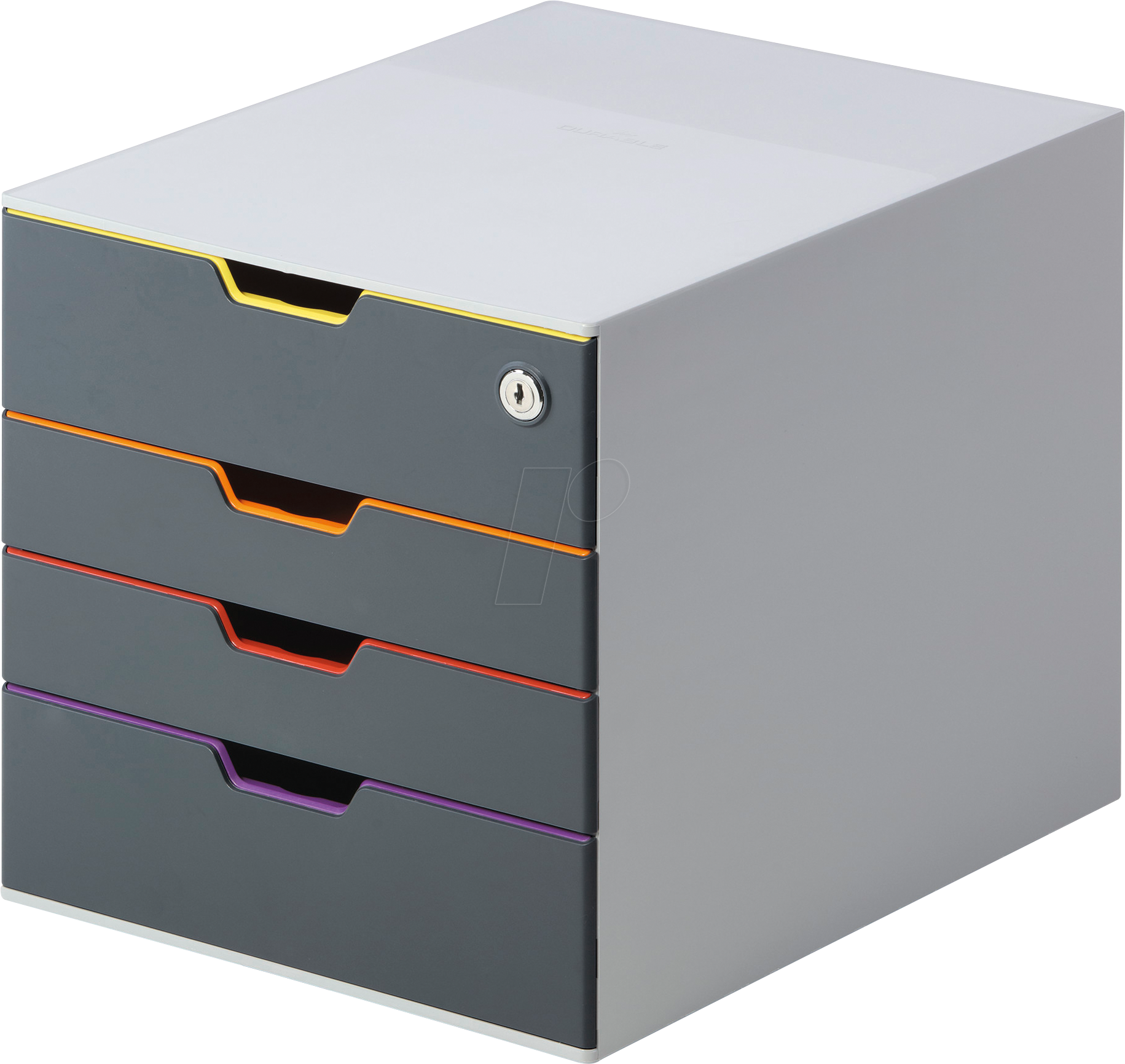 DURABLE 760627 - Ordnungsbox mit 4 farbigen Schublade