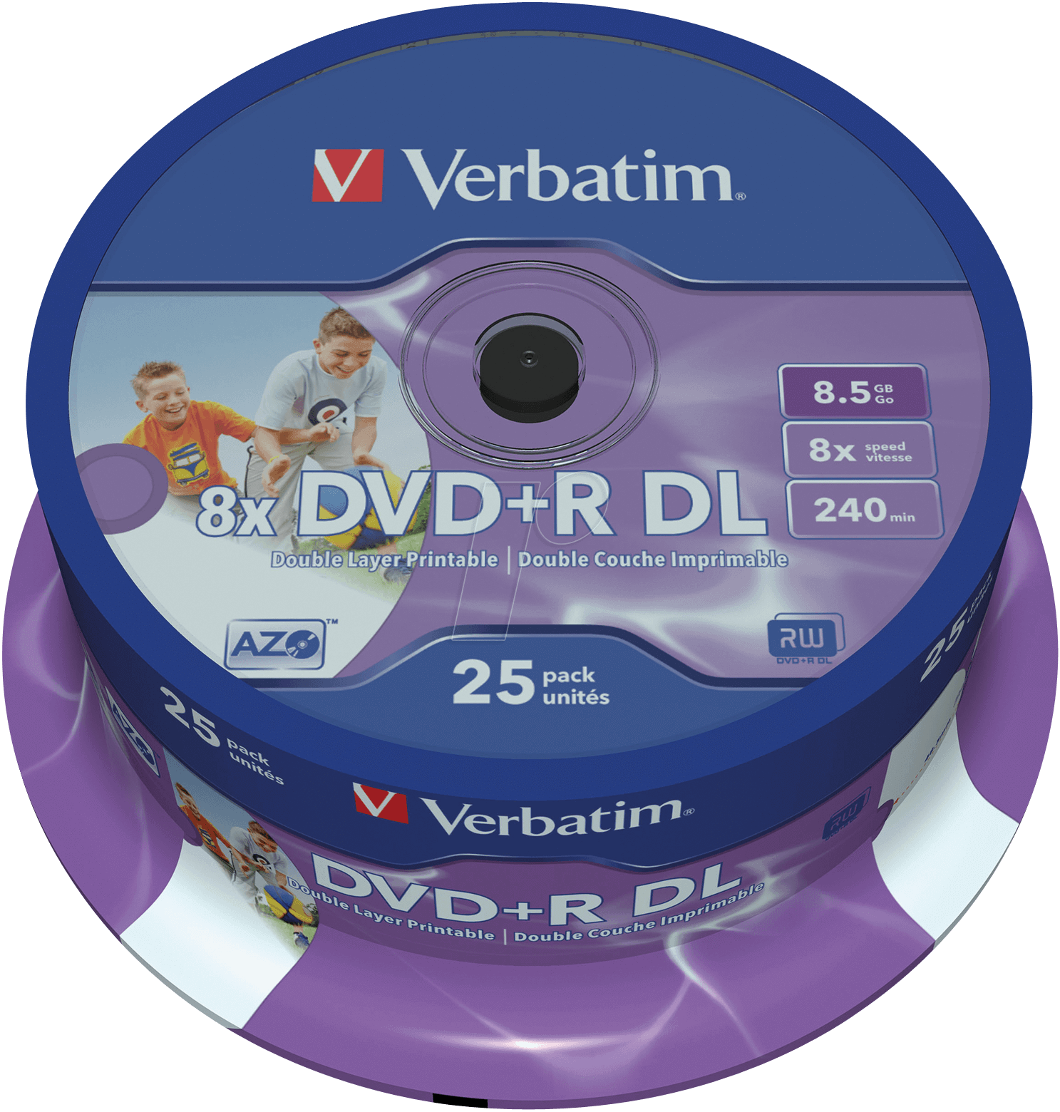 DVD+R8,5 VER25P - Verbatim DVD+R 8,5GB, 25-er, DoubleLayer, Print