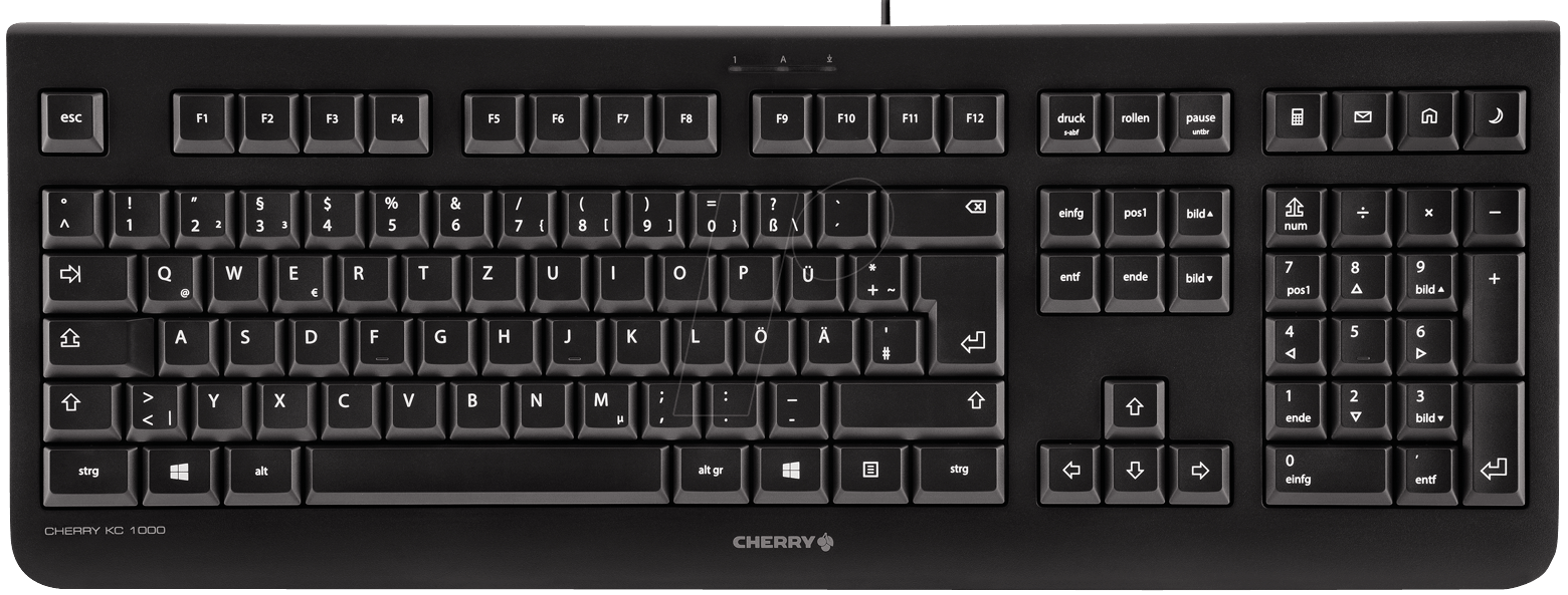 LINK Italienische USB-Tastatur - 108 Tasten, Schwarz, Spritzwassergeschützt, Mit Doppelfeder-Untertasten & Verstellbaren Standfüßen