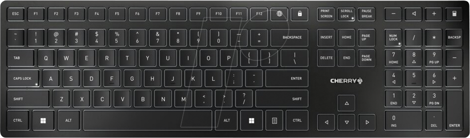 Image of Cherry KW 9100 SLIM - Tastatur - Englisch - Silber