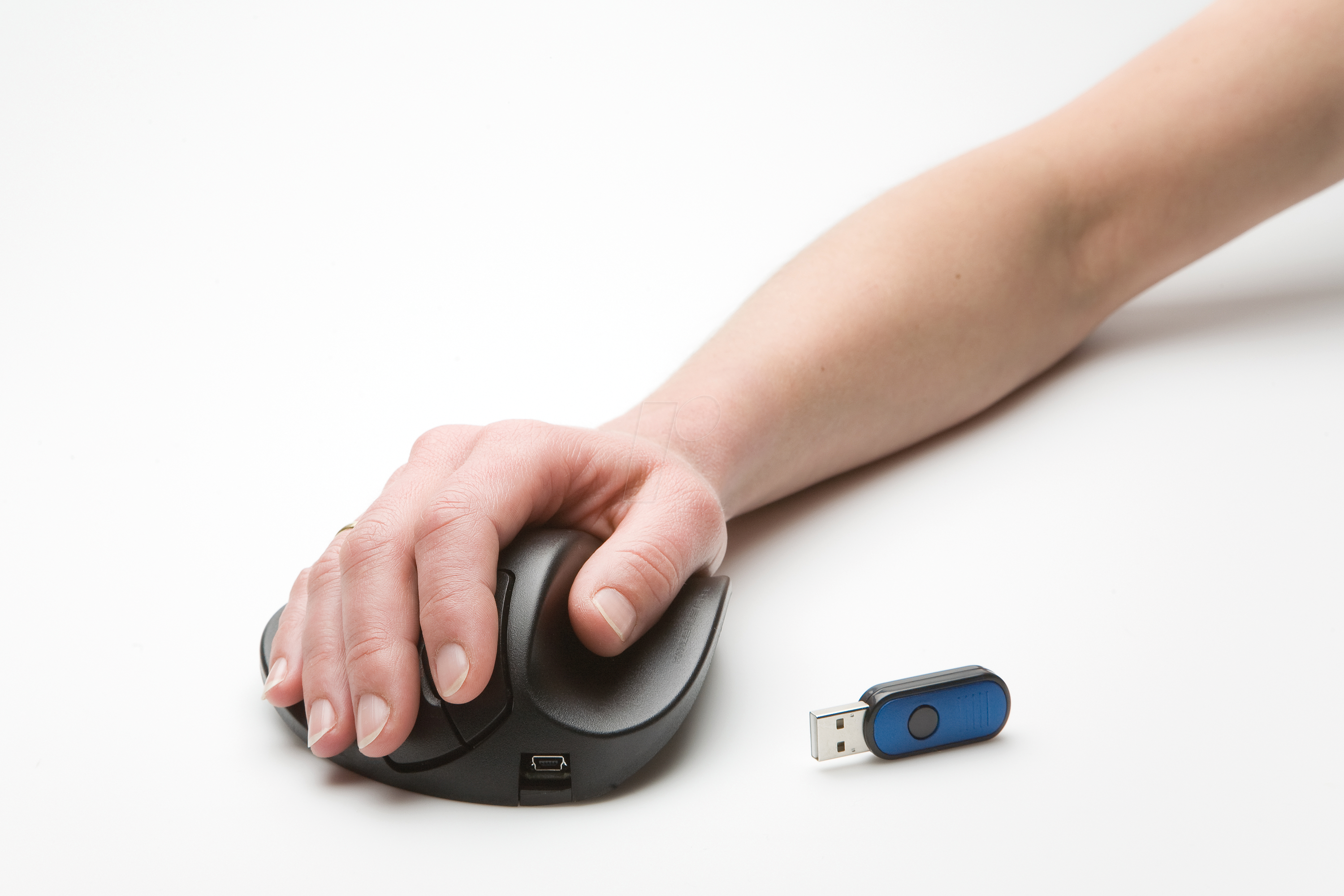 HANDSHOEMOUSE Maus (Mouse), Funk, ergonomisch, Rechtshänder, large (L ...