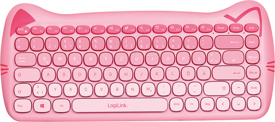 4052792079487 - LOGILINK ID0220 - Tastatur- Maus-Kombination Funk kindergerecht pink