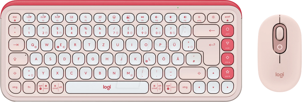 5099206127623 - LOGITECH POPICWS - Tastatur- Maus-Kombination Bluetooth rosa-weiß 5099206127623 - LOGITECH POPICWS - Tastatur- Maus-Kombination Bluetooth rosa-weiß