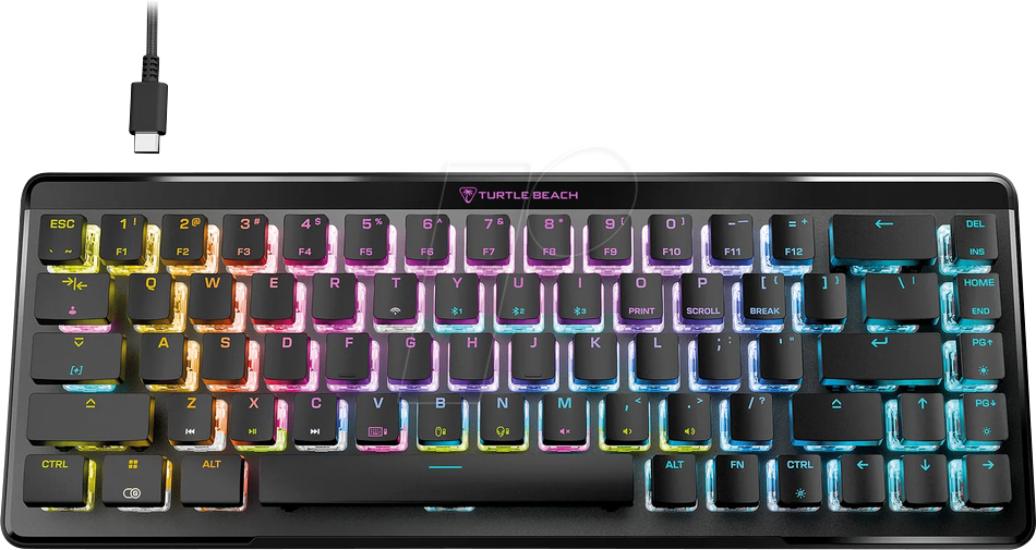 TBK-3101-01-US - Gaming-Tastaturn, USB-C/Funk/Bluetooth, RGB, linear, US