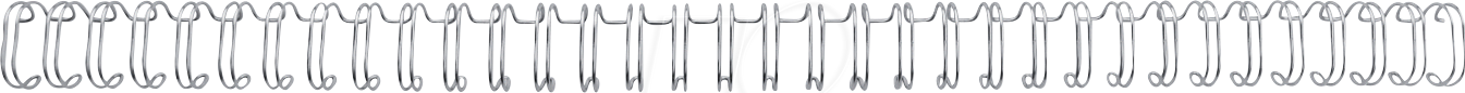 GBC Drahtbinderücken WireBind Nr. 4 RG810497, 3:1, 34 Ringe auf A4, silber, 6mm 5019577190170 GBC 100 Stück