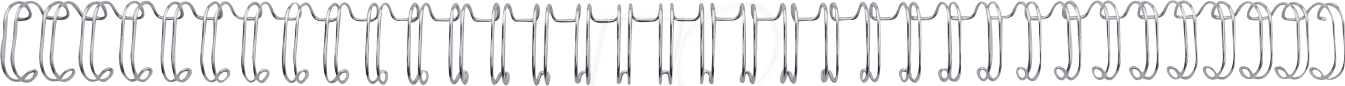 GBC Drahtbinderücken WireBind Nr. 7 RG810797, 3:1, 34 Ringe auf A4, silber, 11mm 5019577190385 GBC 100 Stück