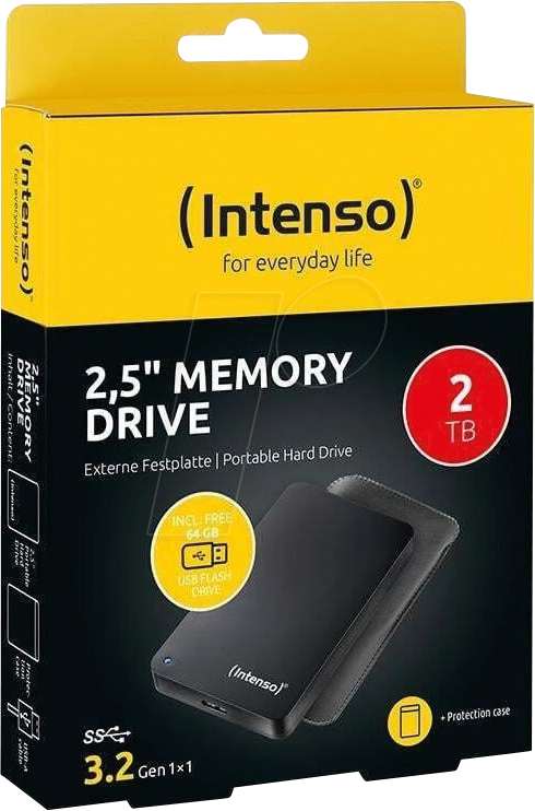 INTENSO MD BONUS - Intenso Memory Drive 2TB & 64GB Stick