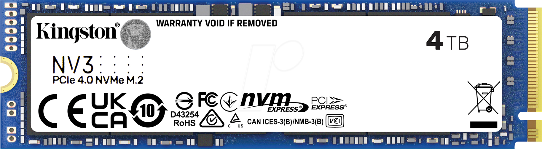 SNV3S/4000G - Kingston NV3 NVMe™ SSD, 4 TB, M.2 PCIe