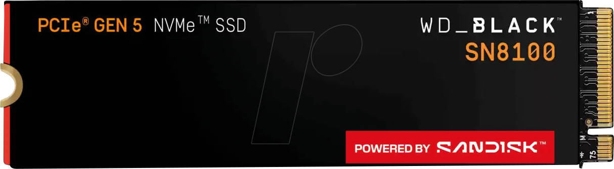 0619659220907 - SANDISK WD Black SN8100 SSD - 8TB - M2 2280 - PCIe 50 - Ohne Kühlkörper