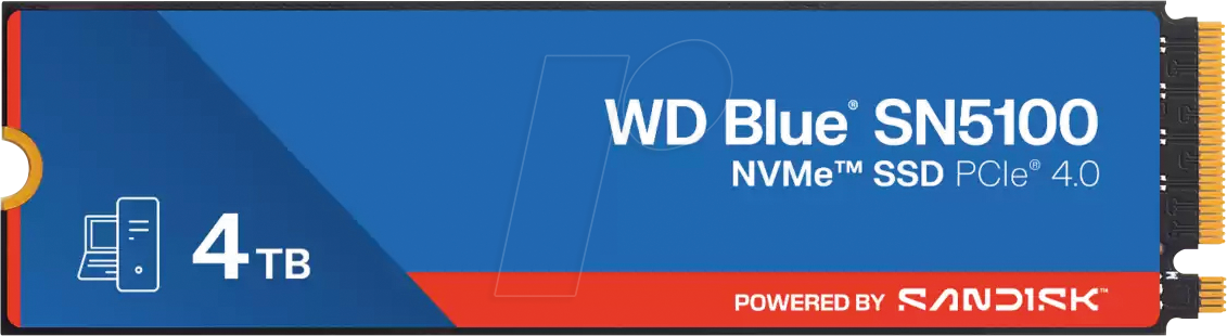 0718037906270 - WDS400T5B0E - WD Blue SN5100 PCIe Gen 40 NVMe SSD 4TB