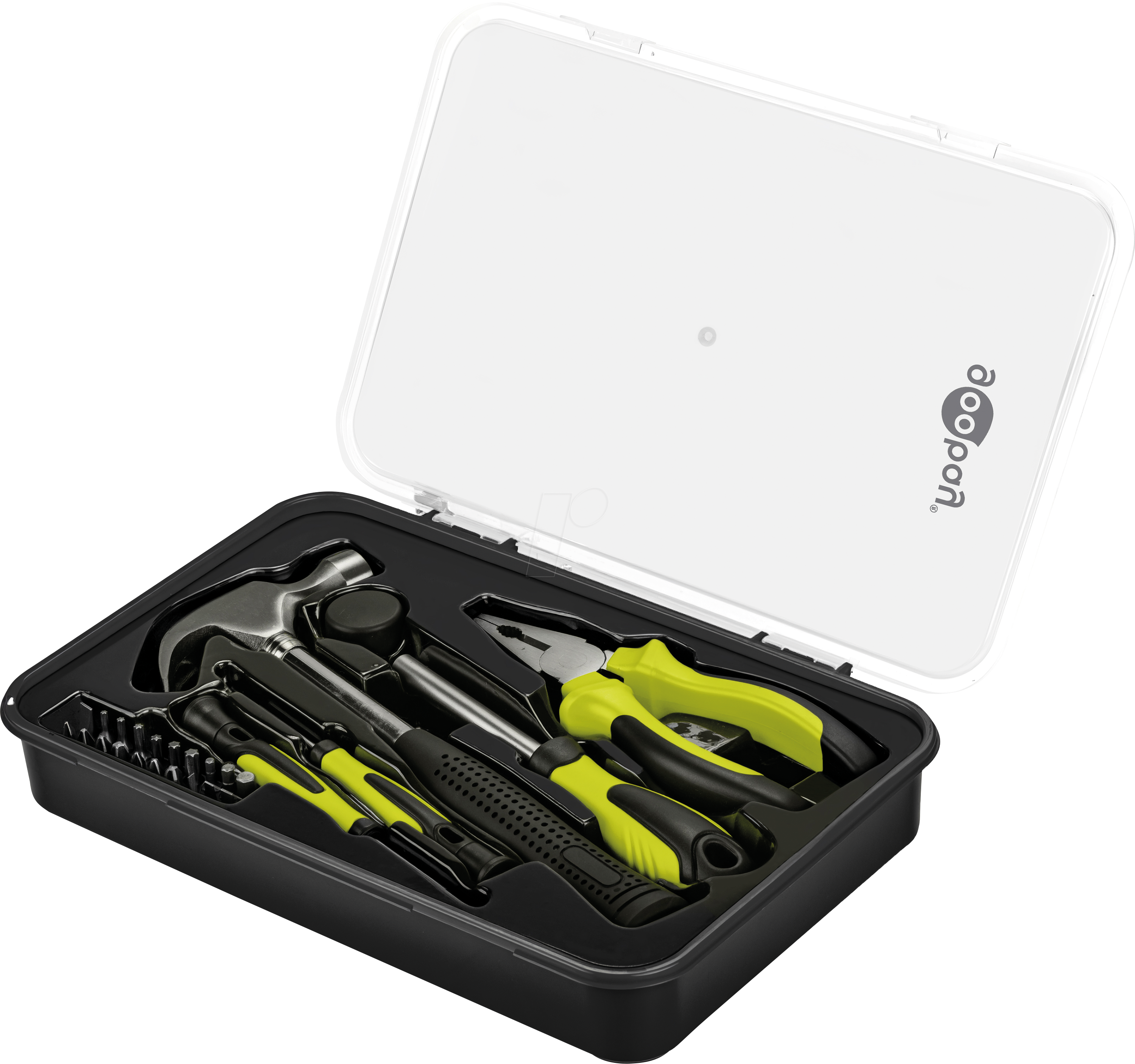 4040849778452 - GOOBAY 77845 - Werkzeug-Set Starter 26-teilig in Aufbewahrungsbox