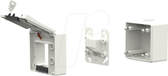 METZ CONNECT Module housing, IP44, surface-mounted, MC module, 2-port ...
