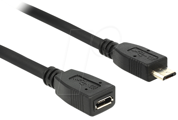 Micro USB Verlängerungskabel 30 Cm - USB 2.0, Stecker Auf Buchse, Für Smartphones, Kameras Und Mehr