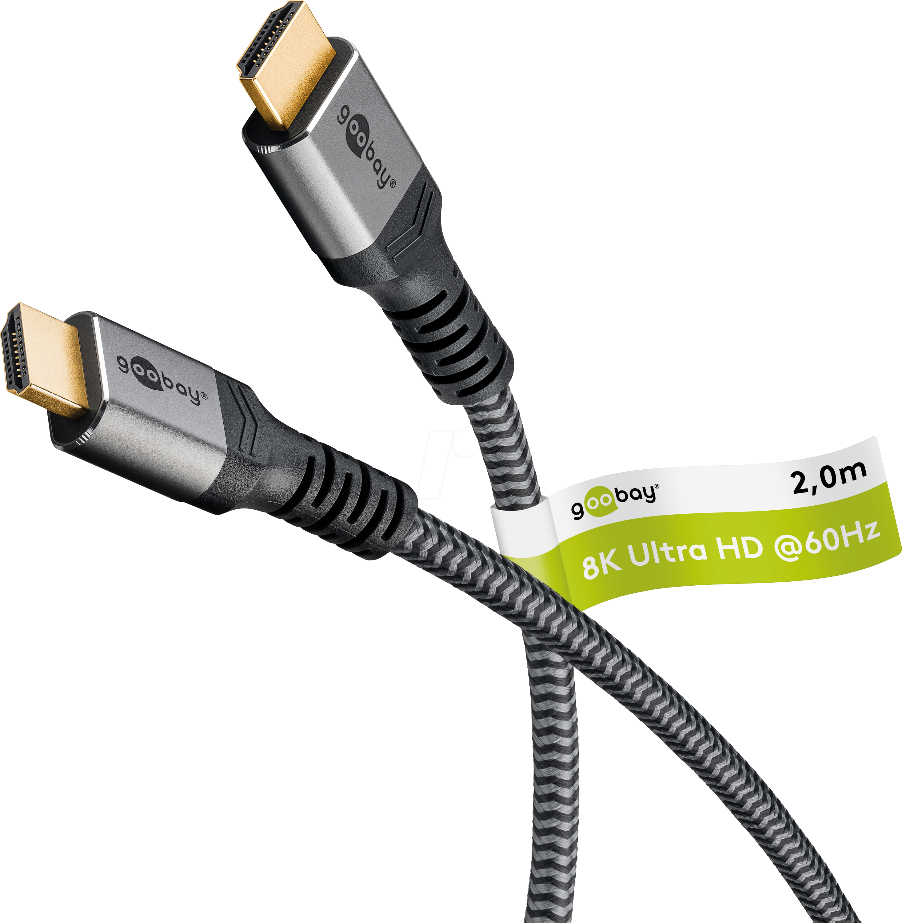 goobay 65264 Câble Displayport 1.4 / Résolution jusqu'à 8K@60Hz (UHD) / 32,4 Gbit/s pour réduire les erreurs de transmission/Gaming & Video Streaming/Gris / 1m goobay 65264 Câble Displayport 1.4 / Résolution jusqu'à 8K@60Hz (UHD) / 32,4 Gbit/s pour réduire les erreurs de transmission/Gaming & Video Streaming/Gris / 1m