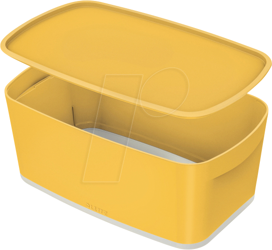 LEITZ Aufbewahrungsbox, klein mit Deckel, gelb | Ablage & Archivieren günstig kaufen