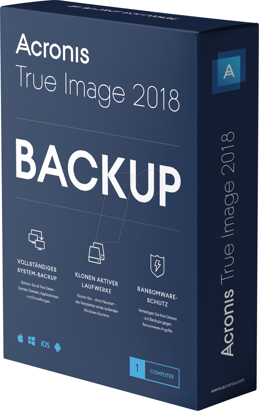 backup acronis true image 2018