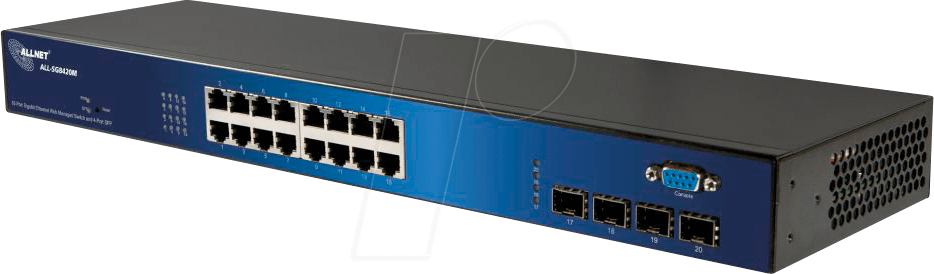 4038816127211 - ALL-SG8420M ALL-SG8420M 19 Zoll Netzwerk-Switch 16 + 4 Port 1000 MBit s