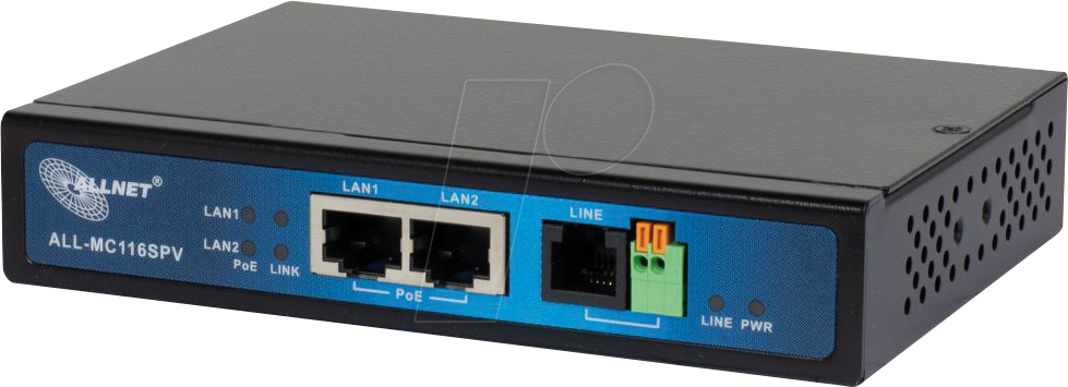 4038816114525 - ALLNET MC116PV2 - VDSL2 Fast Ethernet Mini Modem Master   Slave PoE