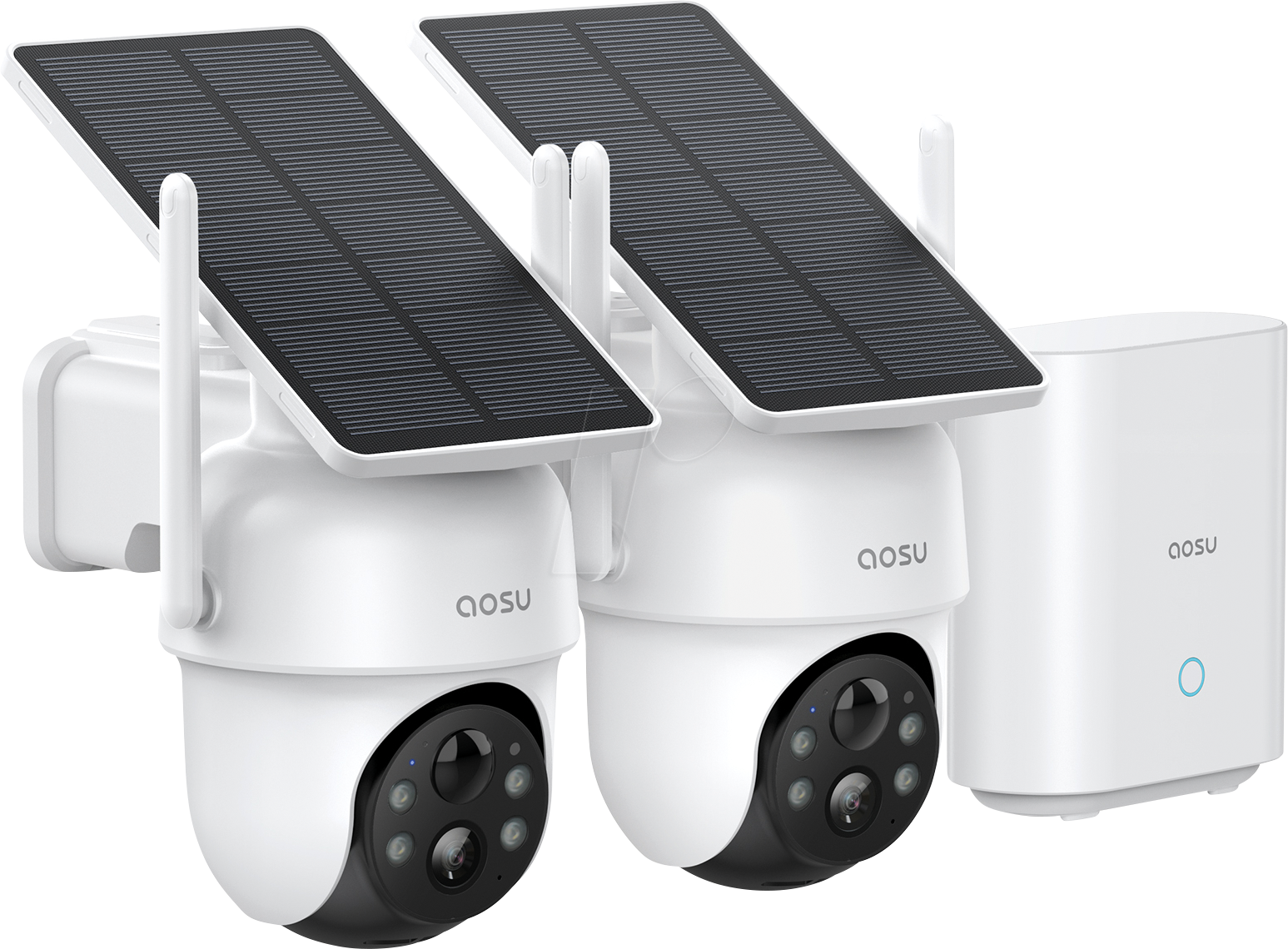 AOSU C9C-2H - Überwachungskamera Set, WLAN, außen, inkl. Basis + Solarpanel