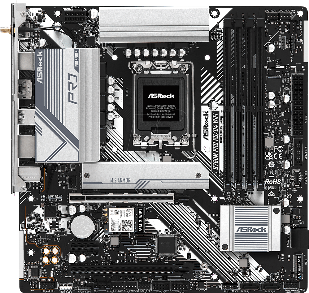 Image of ASR 90MXBKZ0 - ASRock B760M Pro RS/D4 WiFi (1700)