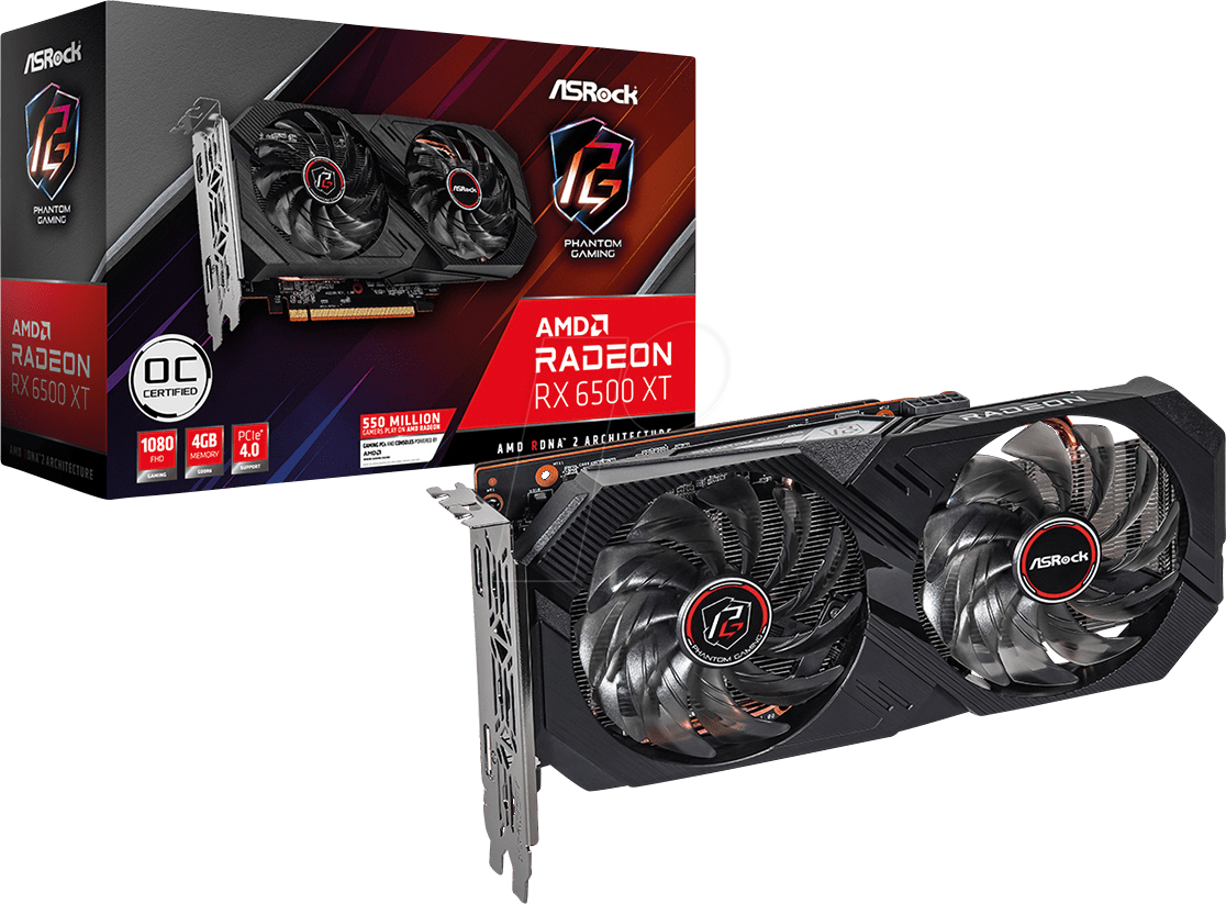 Scheda Video ASRock Radeon RX 6500 XT Phantom Gaming 4GB GDDR6 - Per Gaming 1080p