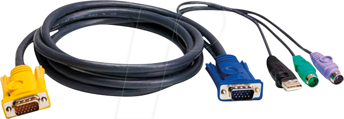 ATEN 2L-5302UP - KVM Kabel, VGA, PS/2, USB, 1,8 m