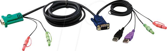 4710423773875 - ATEN 2L-5303UU - KVM Kabel VGA USB Audio 3 m 4710423773875 - ATEN 2L-5303UU - KVM Kabel VGA USB Audio 3 m
