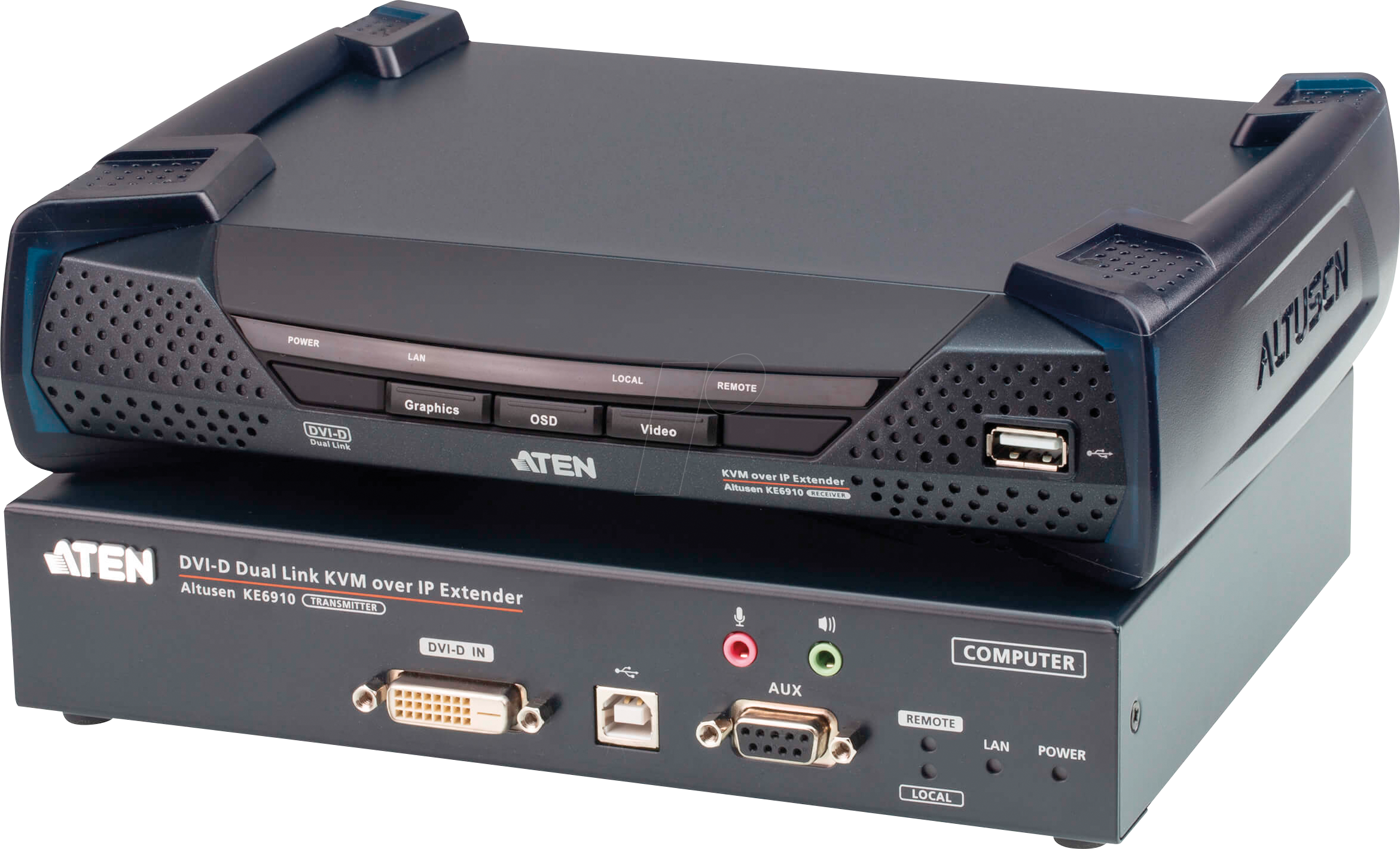 4719264648267 - ATEN ALTUSEN KE6910 2K DVI-D Dual Link KVM over IP Extender