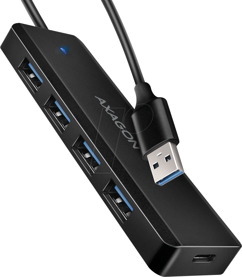 8595247907660 - AXG HUE-C1A - USB 30 5-Port Hub 4xA PD USB-A-Kabel