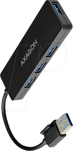 8595247904362 - AXG HUE-G1A - USB 30 4-Port Hub 4xA USB-A-Kabel